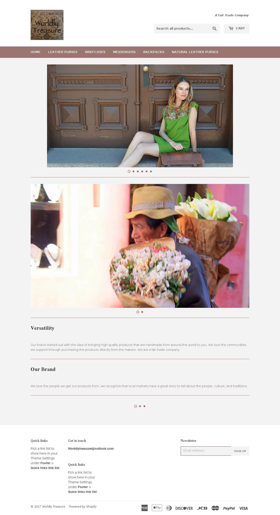 worldlytreasure.com shopify website screenshot