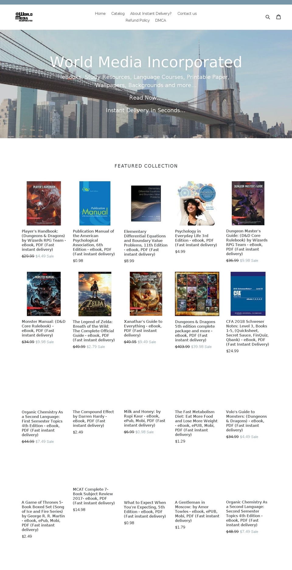 worldmediaincorporated.com shopify website screenshot