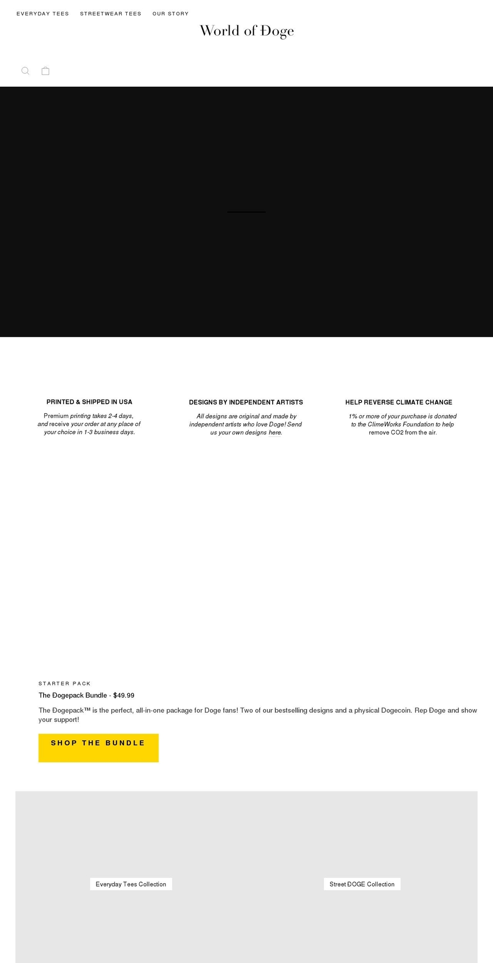 worldofdoge.com shopify website screenshot