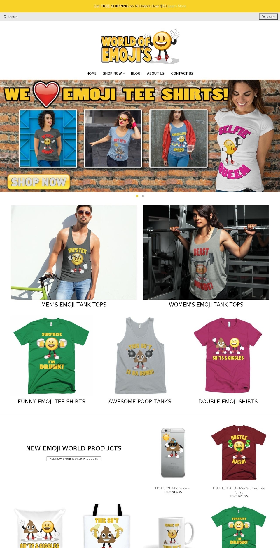 worldofemojis.com shopify website screenshot
