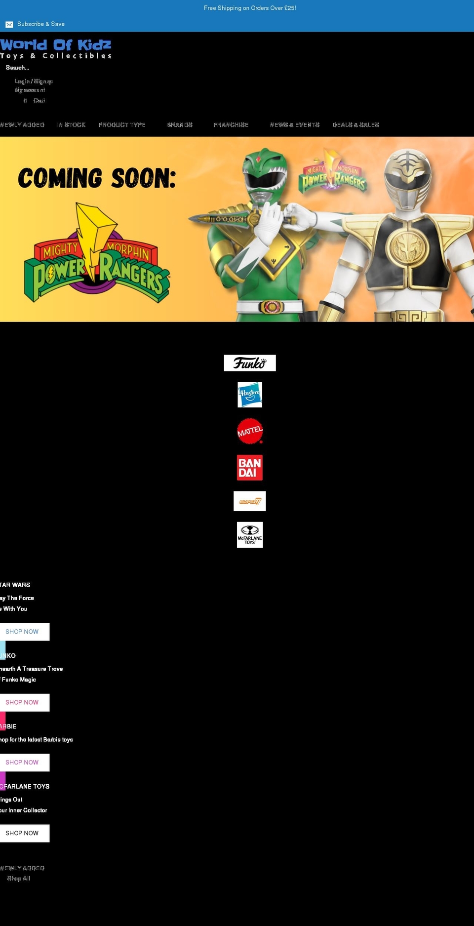 worldofkidz.co.uk shopify website screenshot