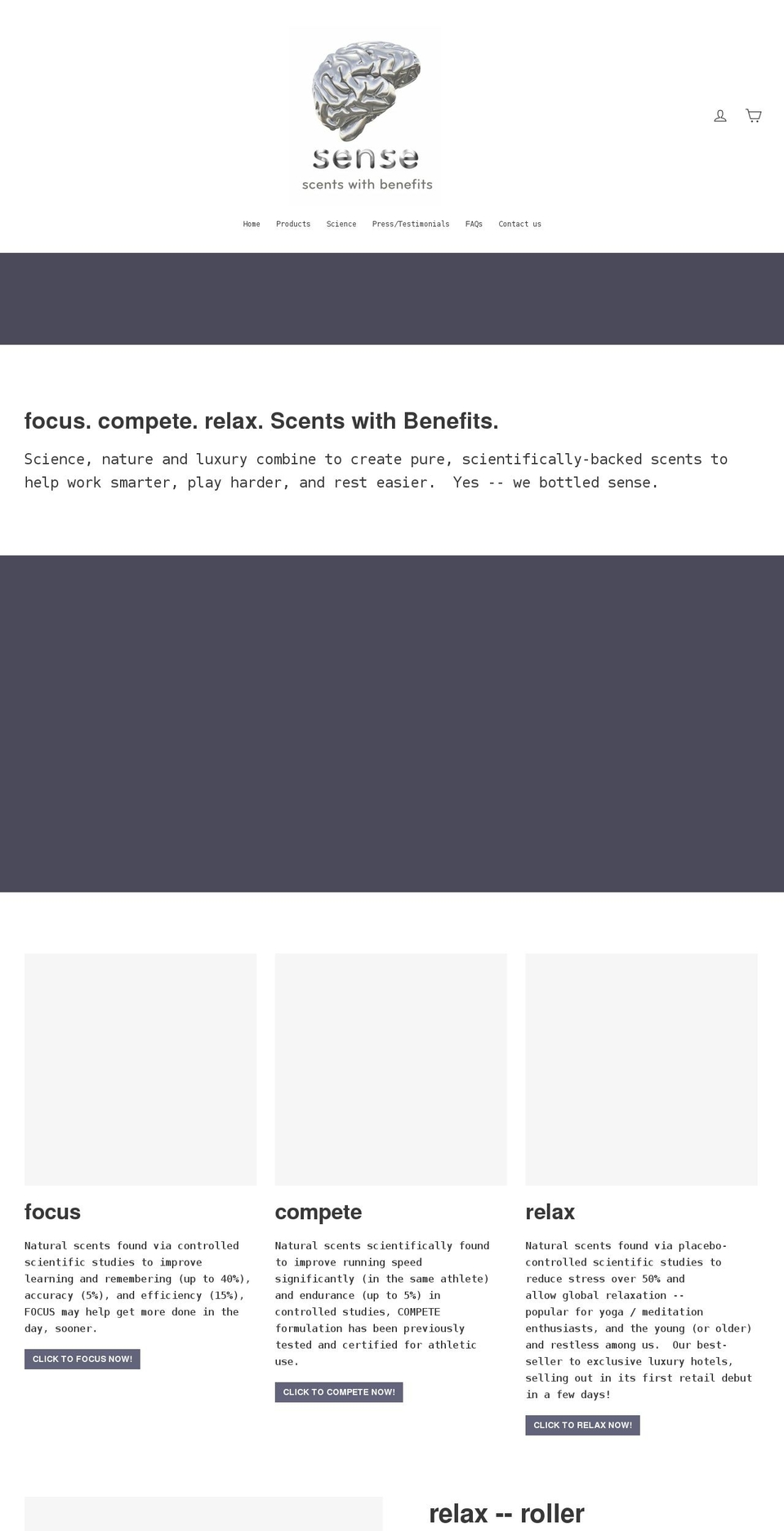 worldofsense.com shopify website screenshot