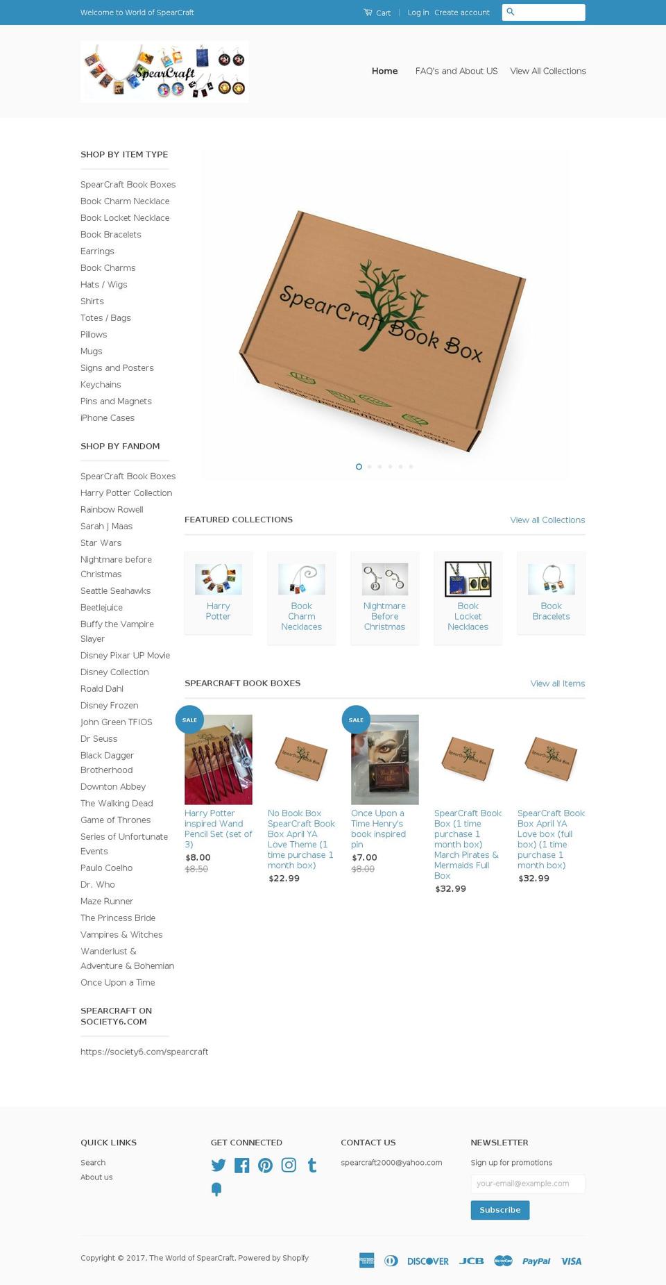 worldofspearcraft.com shopify website screenshot