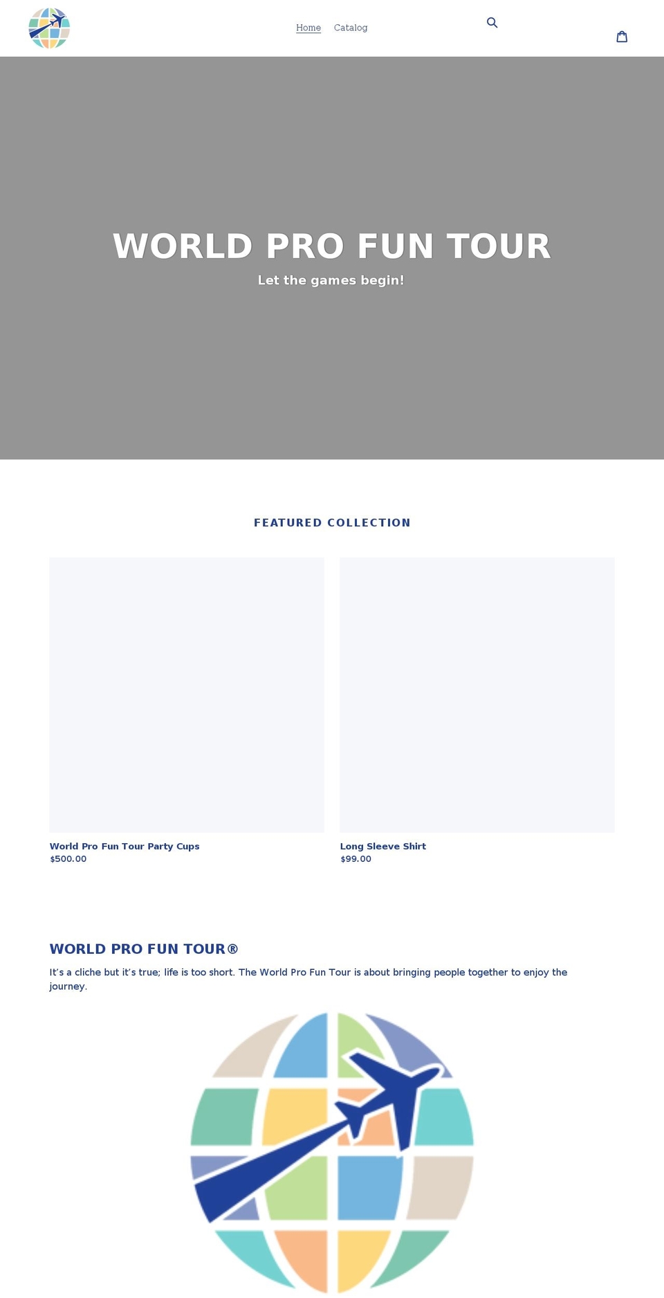 worldprofuntour.com shopify website screenshot