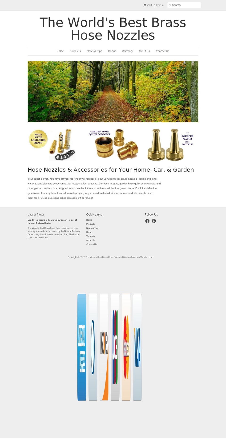 worldsbestbrassnozzle.com shopify website screenshot