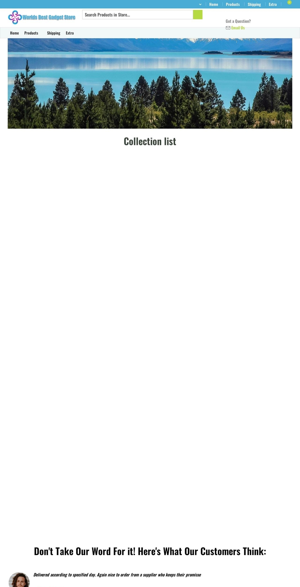 worldsbestgadgetstore.com shopify website screenshot