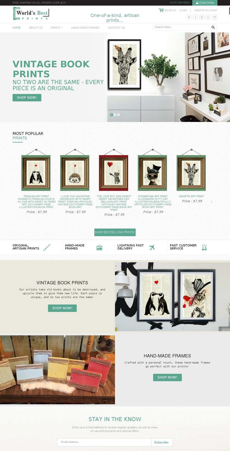 worldsbestprints.com shopify website screenshot