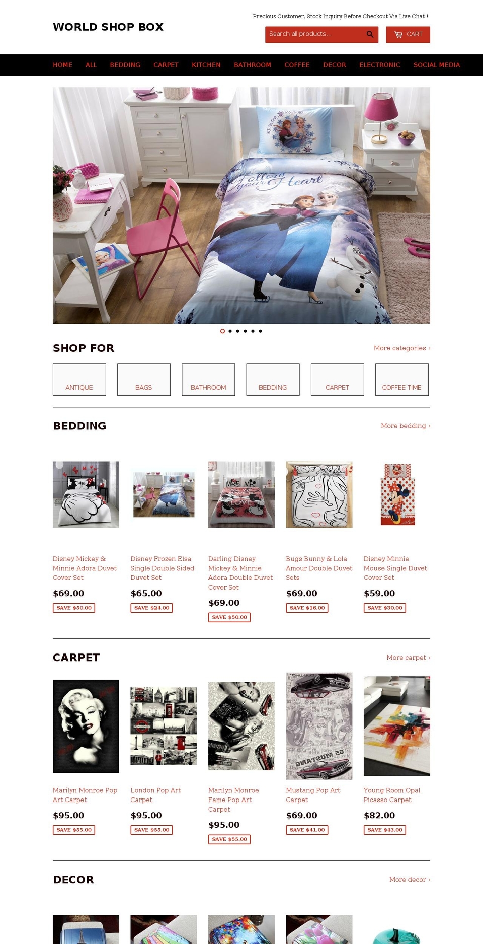 worldshopbox.com shopify website screenshot