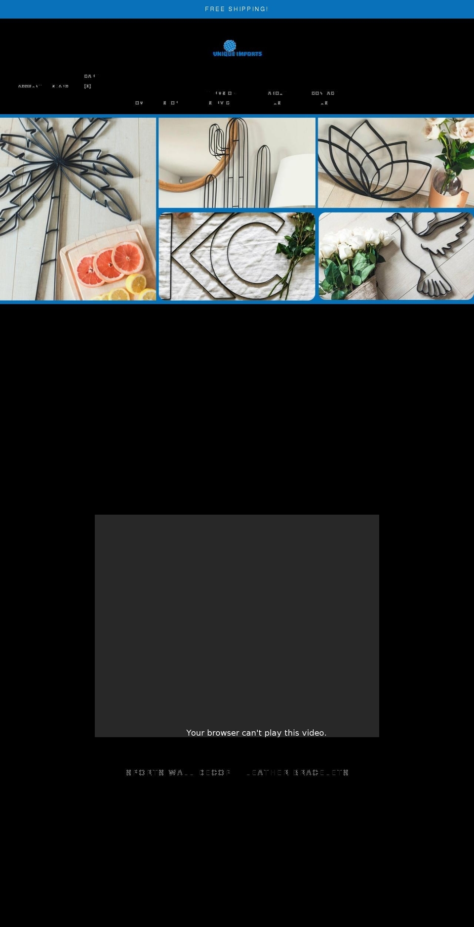 worlduniqueimports.com shopify website screenshot