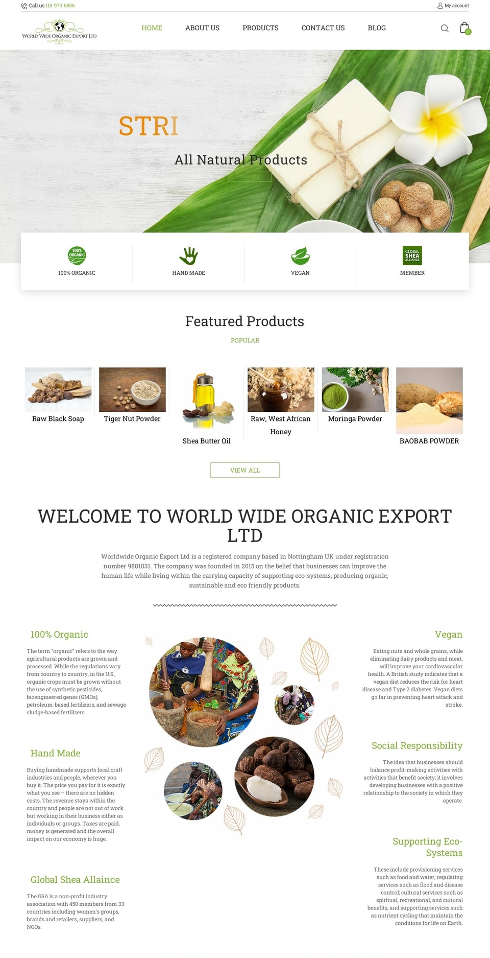 freshfood-home Shopify theme site example worldwideorganic.co.uk