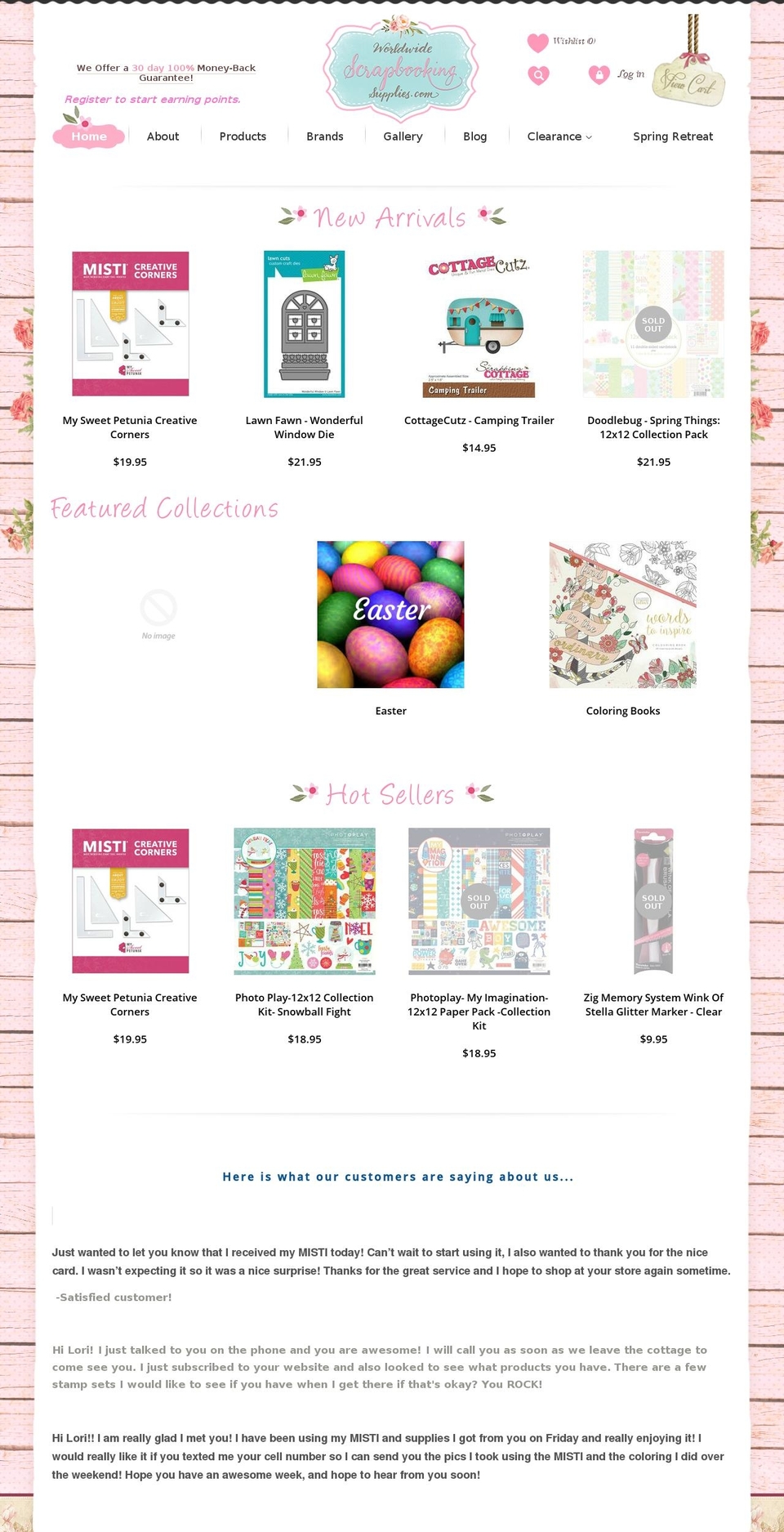 worldwidescrapbookingsupplies.com shopify website screenshot