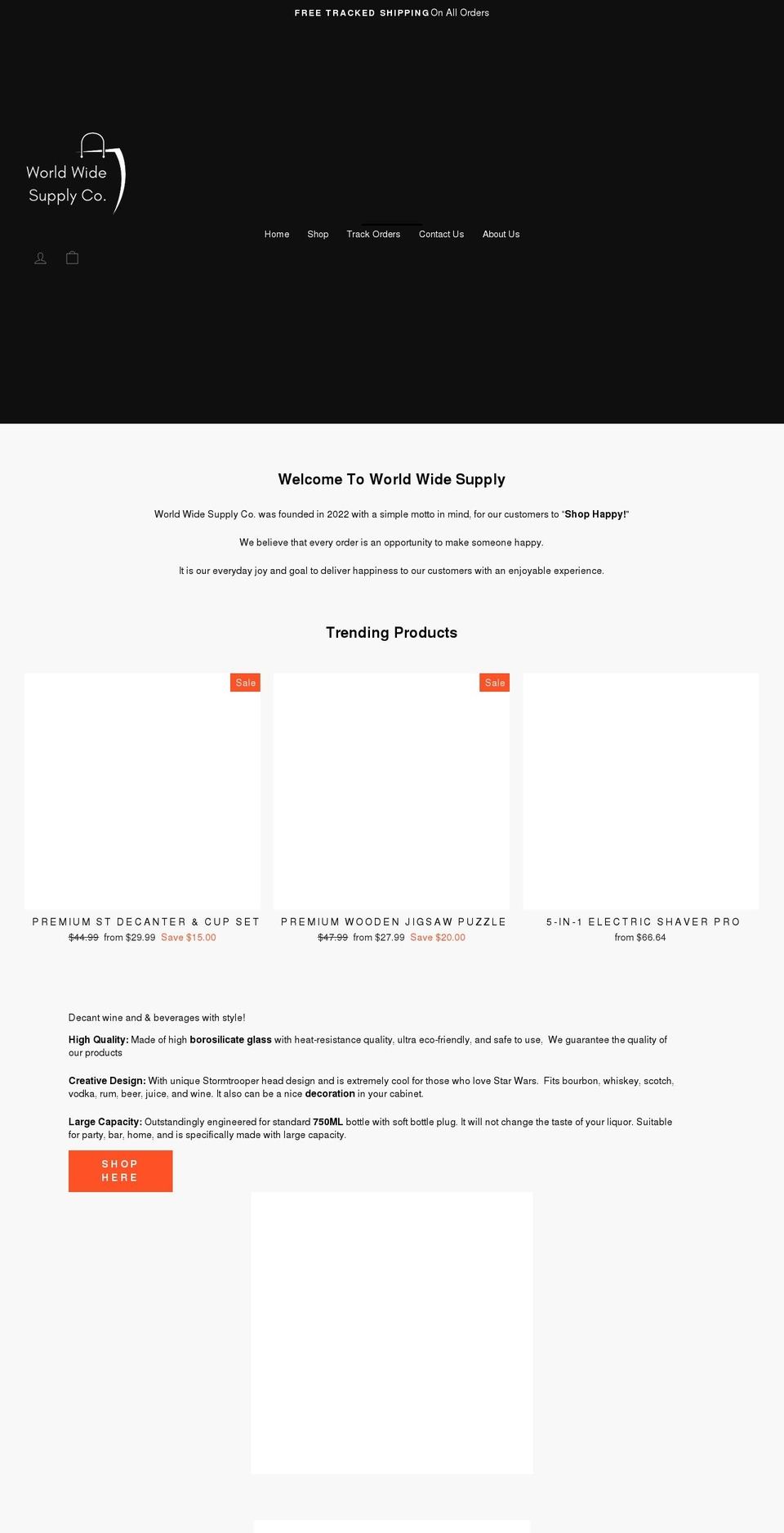 worldwidesupplyco.com shopify website screenshot