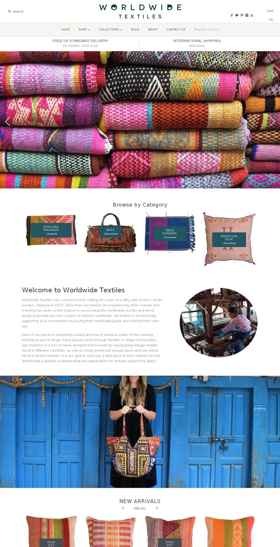 worldwidetextiles.com shopify website screenshot