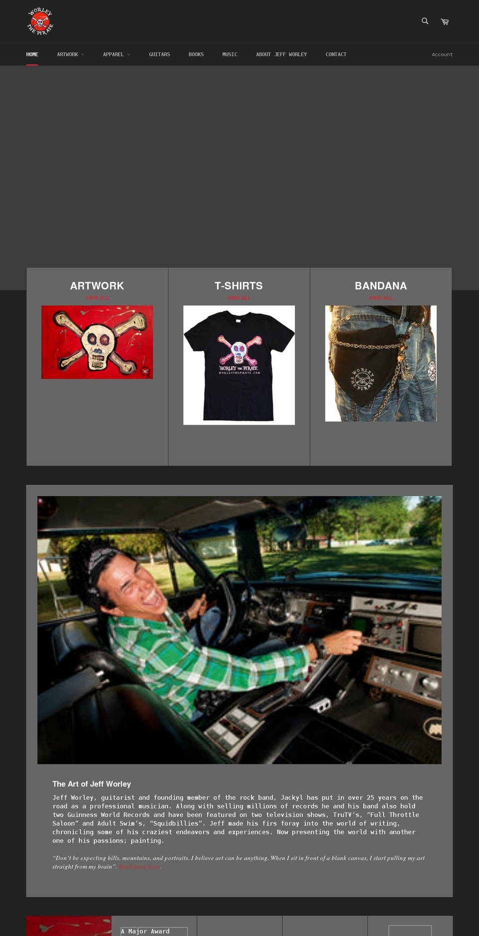 worleythepirate.com shopify website screenshot