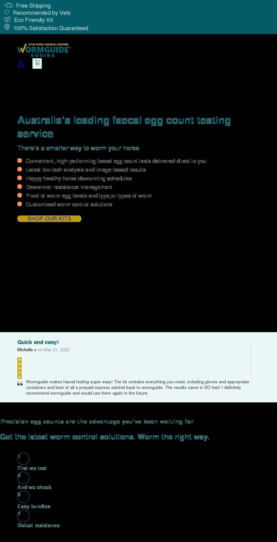 wormguide.com.au shopify website screenshot