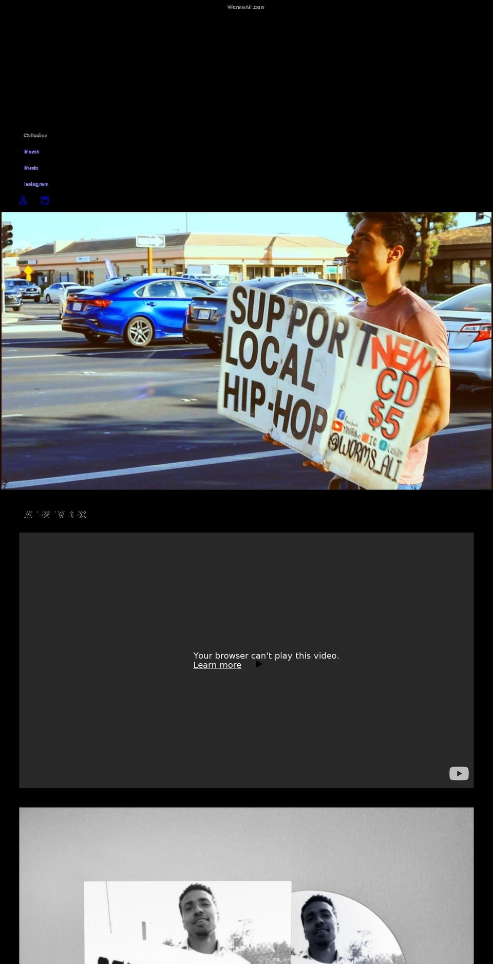 wormsali.com shopify website screenshot