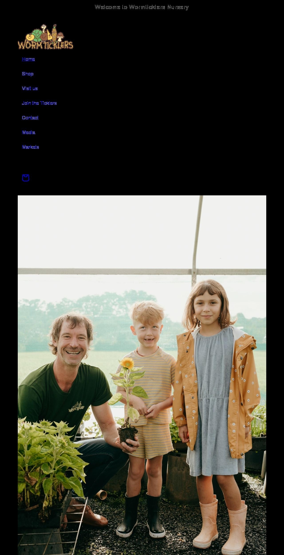 wormticklers.com shopify website screenshot