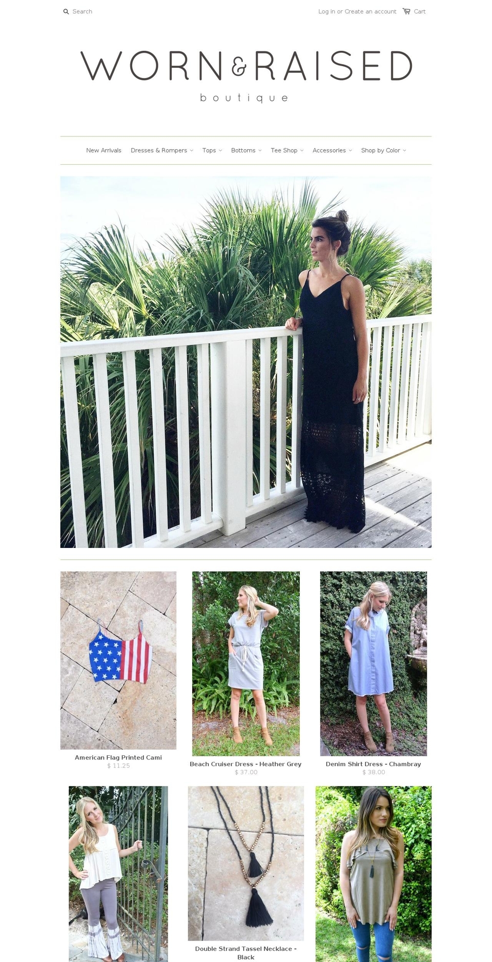 worn-raised.com shopify website screenshot