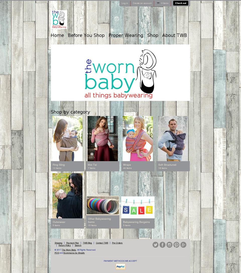 wornbaby.com shopify website screenshot