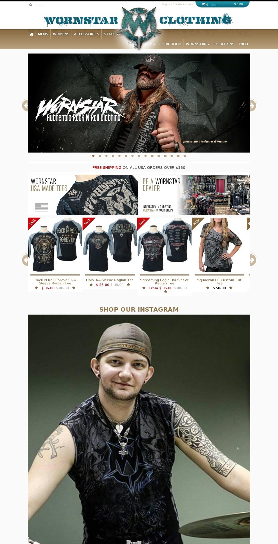 wornstarTemplate Shopify theme site example wornstarimmortals.com