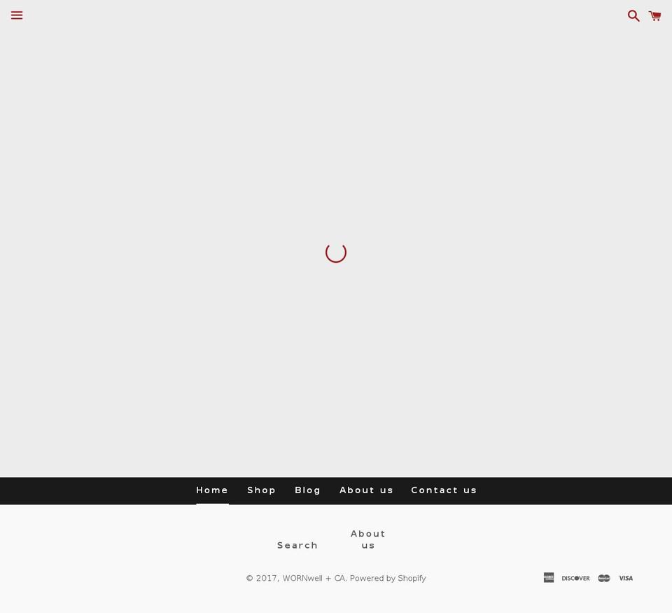 wornwellca.com shopify website screenshot