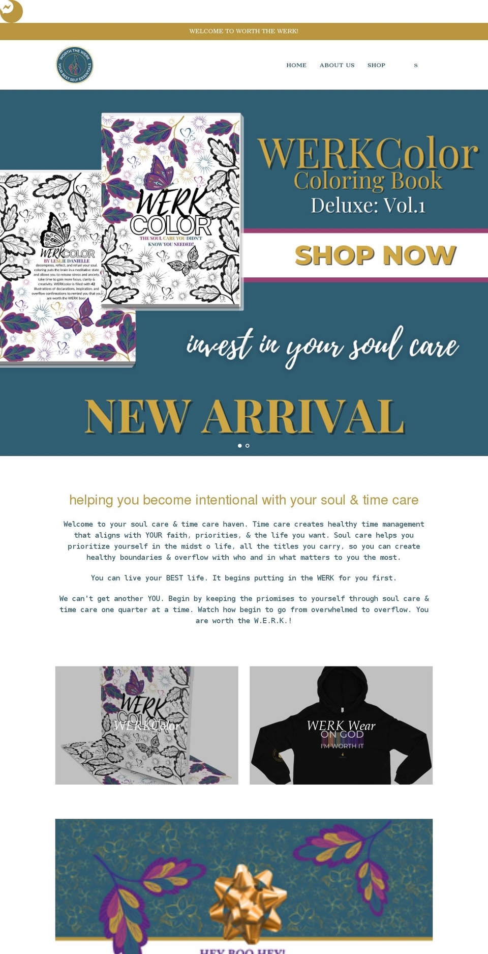 Drop Site Shopify theme site example worththewerk.com