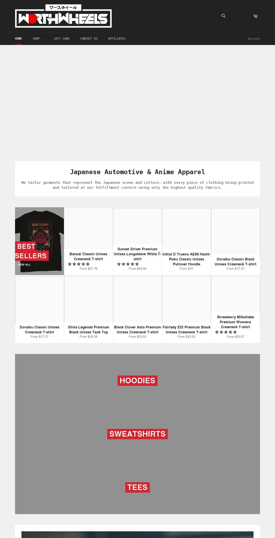 worthwheels.com shopify website screenshot