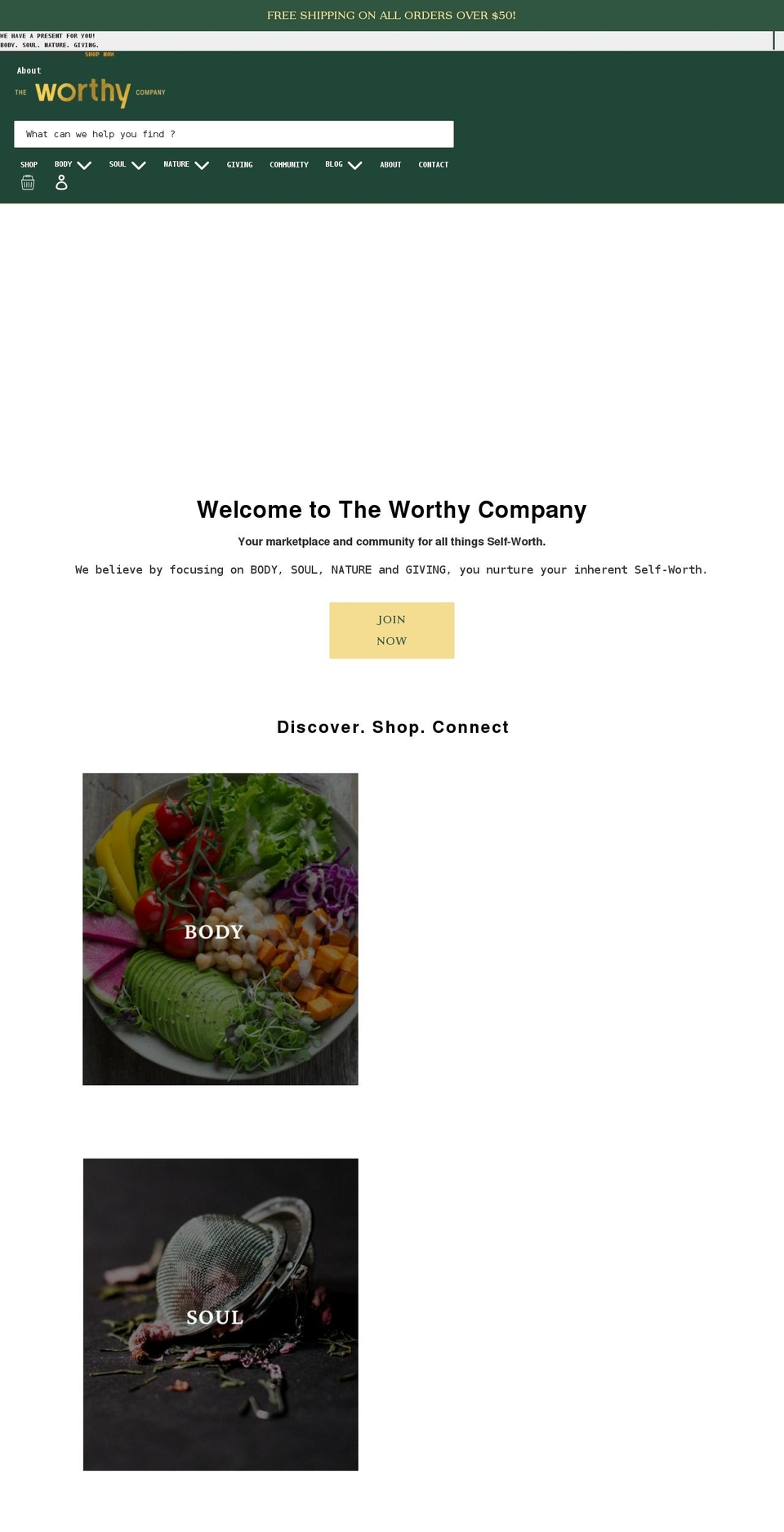 Worthy Gv Shopify theme site example worthy-foods-llc.myshopify.com