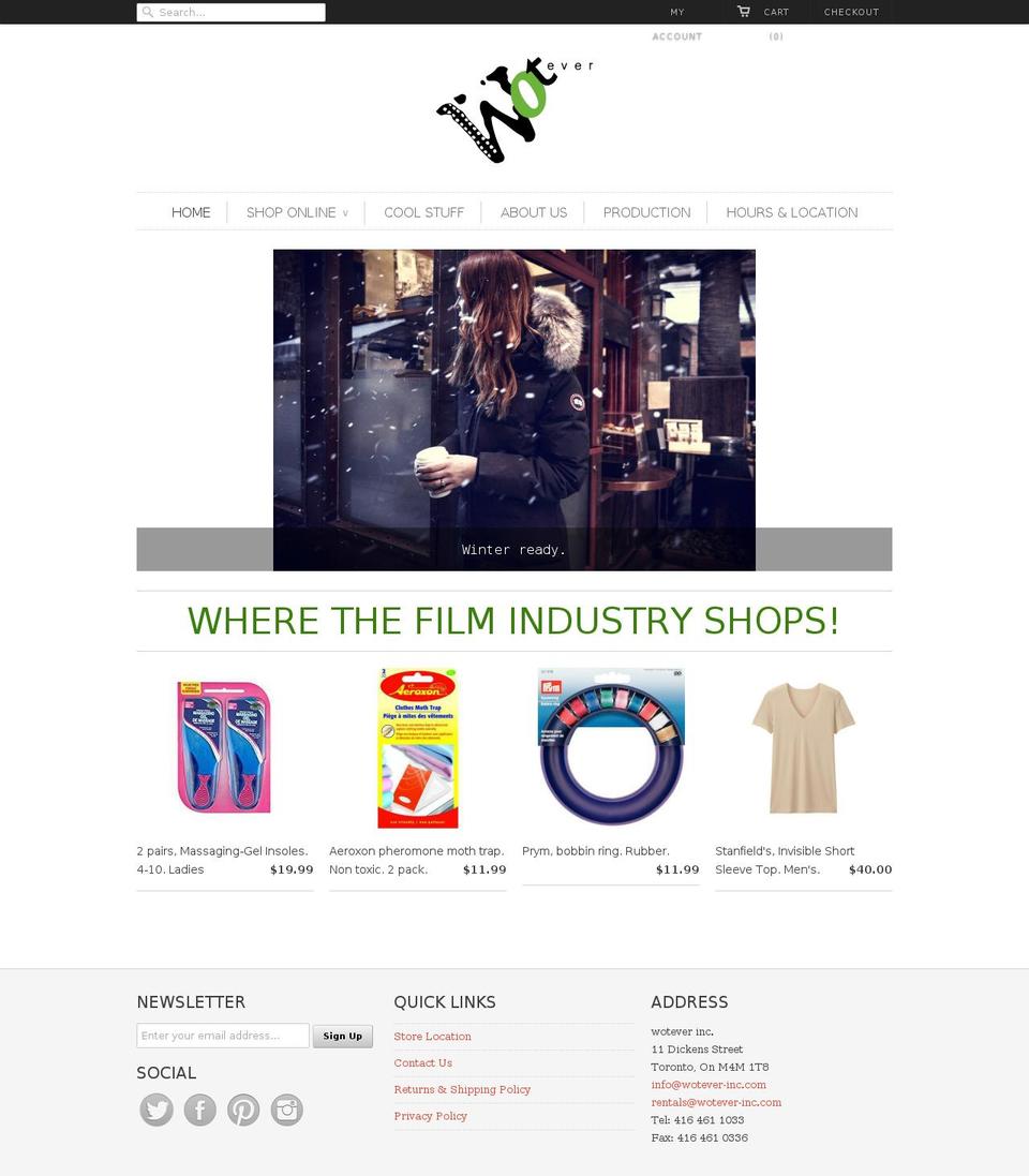 wotever-inc.com shopify website screenshot