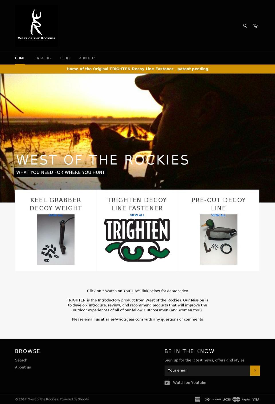 wotrorder.com shopify website screenshot
