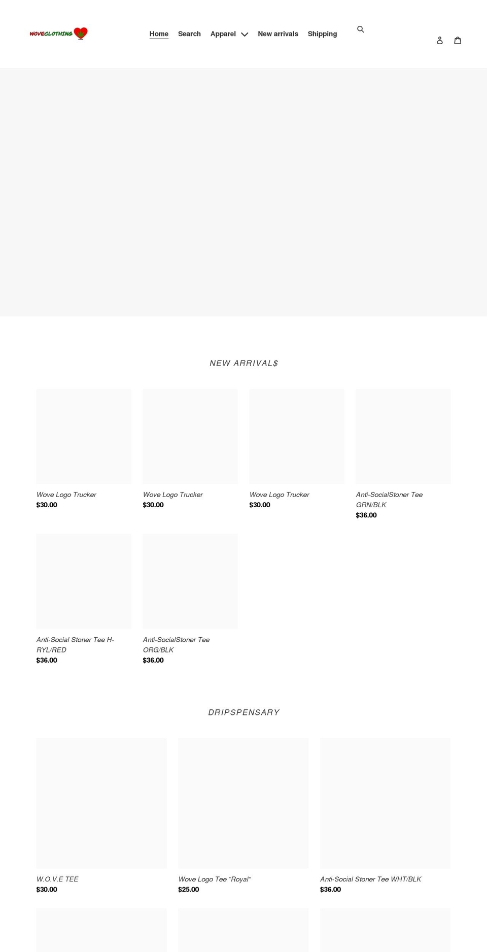 woveclothing.com shopify website screenshot