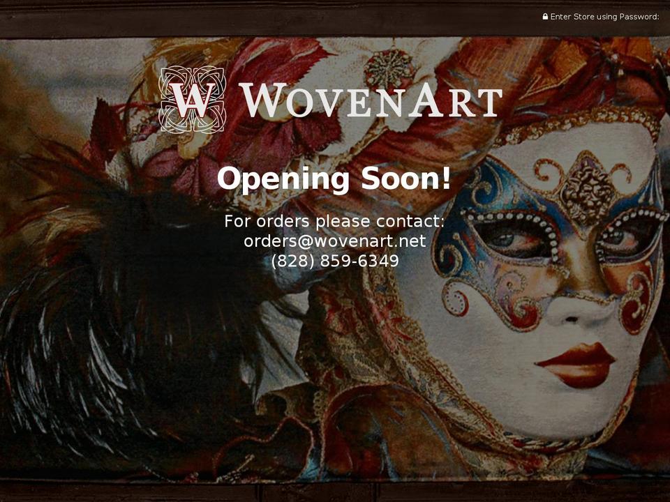 wovenart.net shopify website screenshot