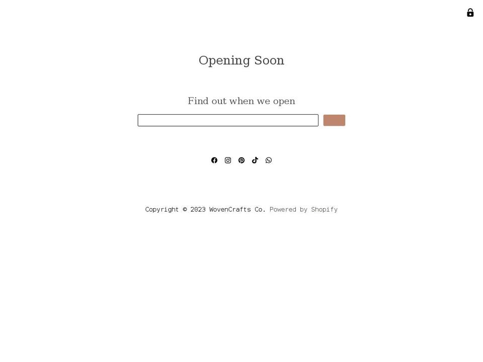 wovencraftsco.com shopify website screenshot