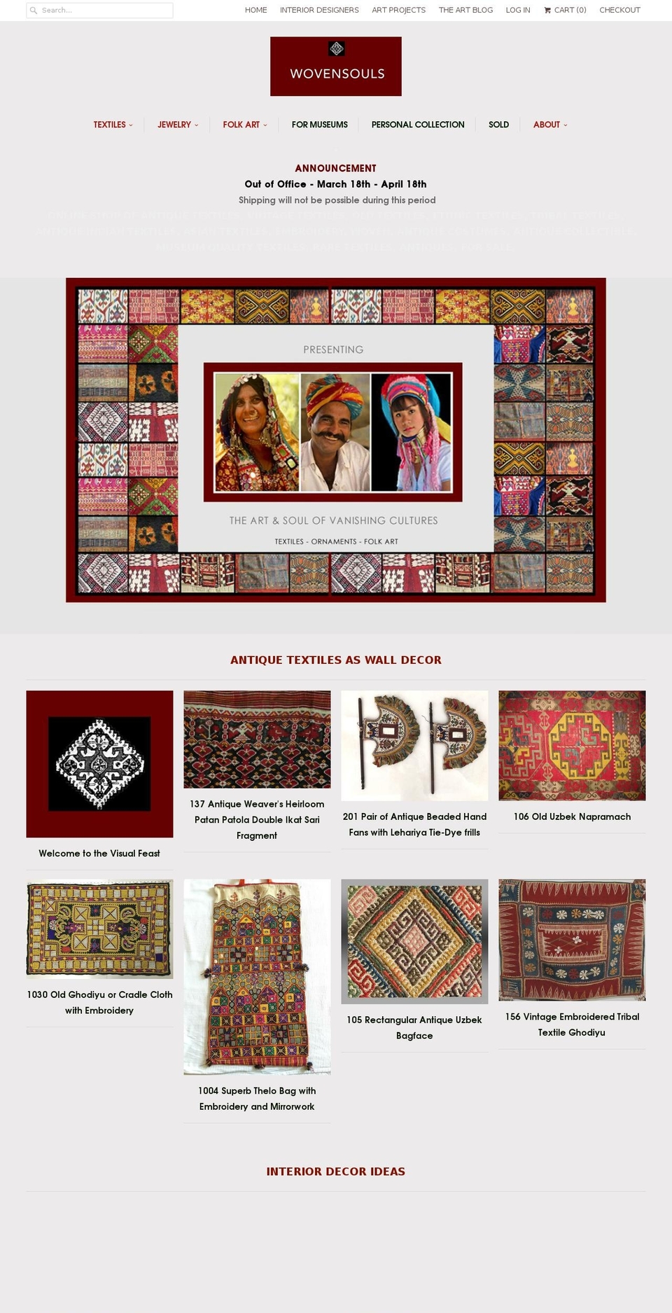 wovensouls.com shopify website screenshot