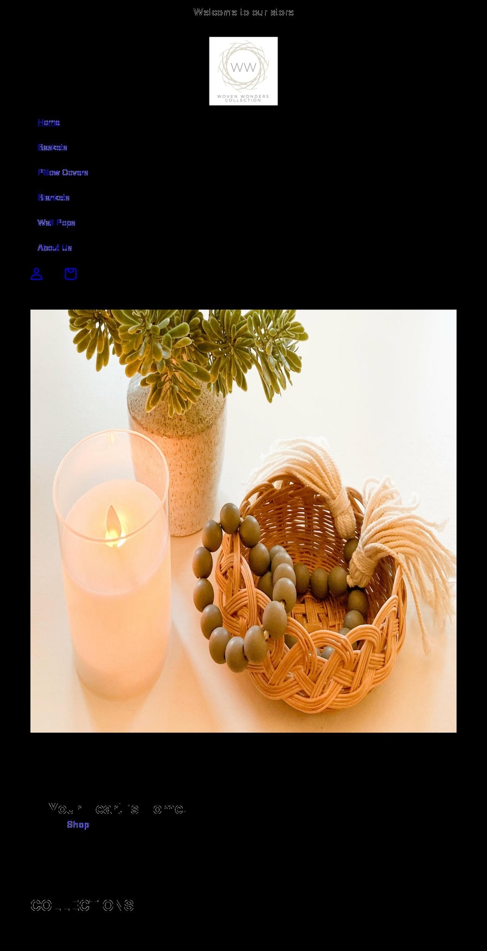 wovenwonderscollection.com shopify website screenshot