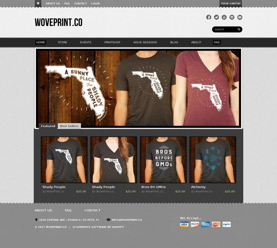 woveprint.co shopify website screenshot