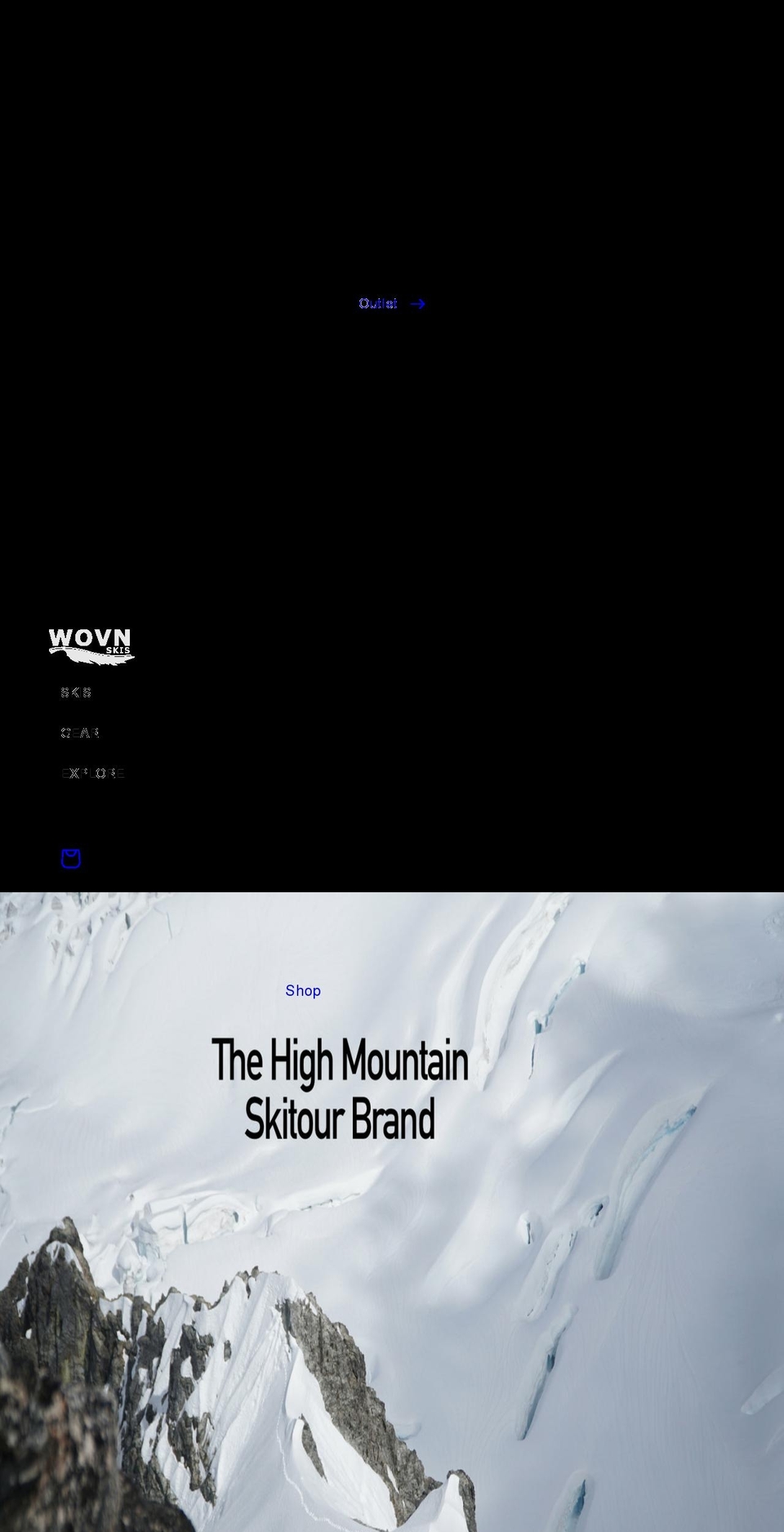 wovnskis.com shopify website screenshot