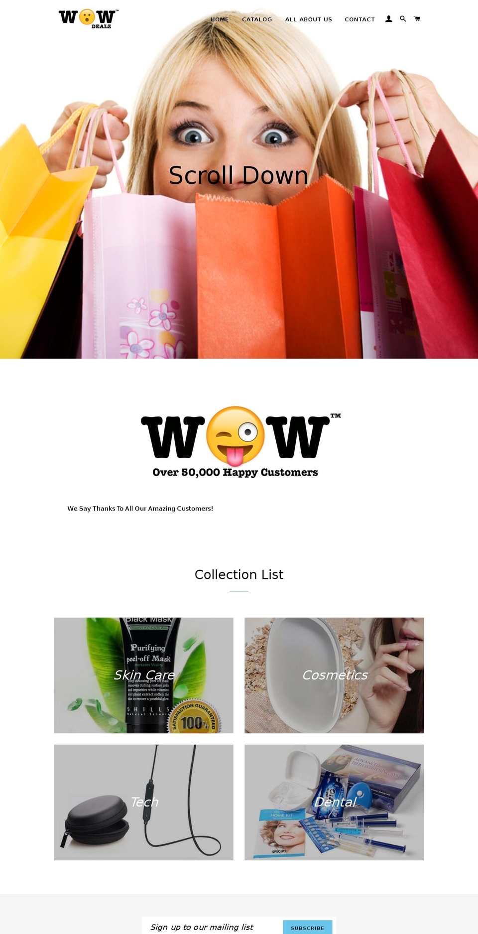 wow-dealz.com shopify website screenshot