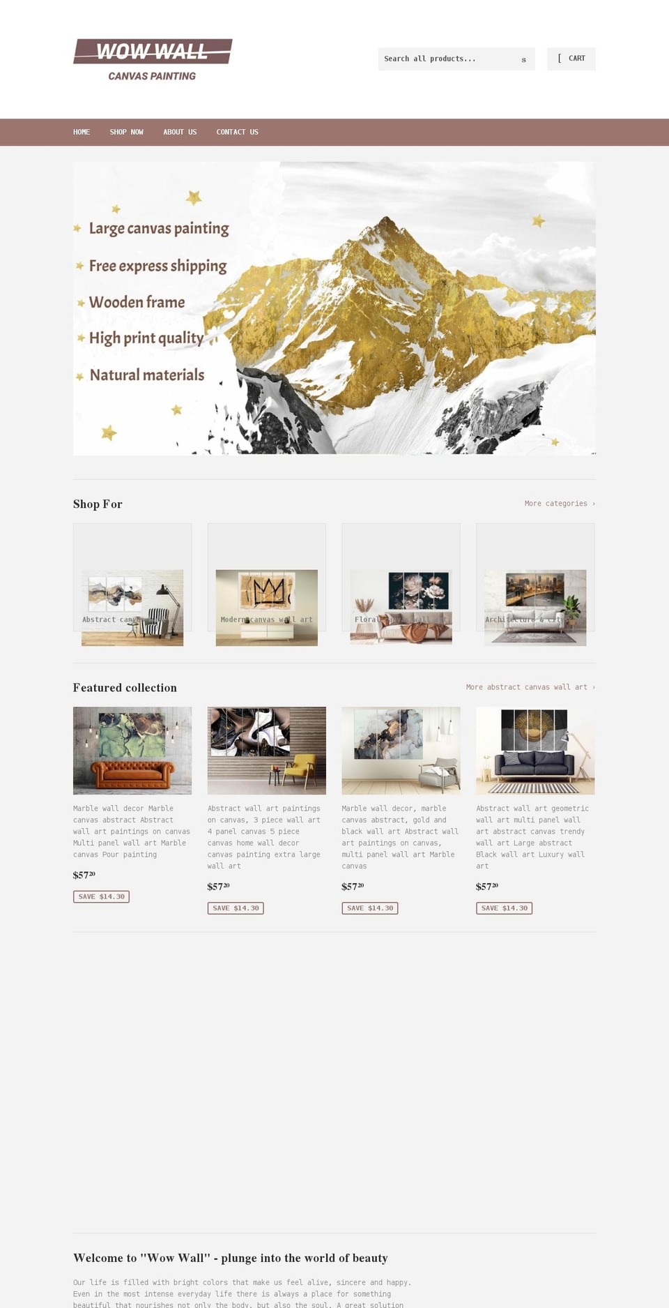 wow-wall.com shopify website screenshot