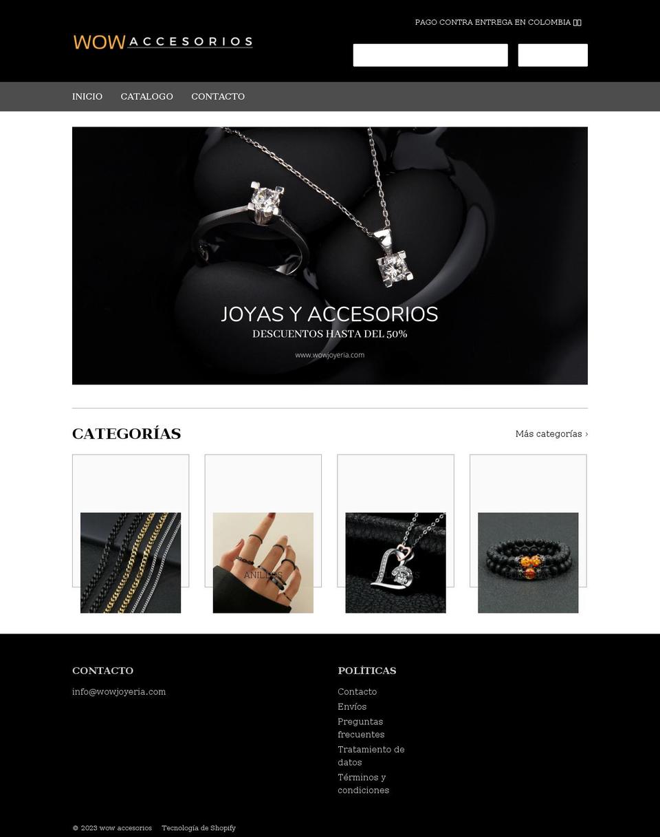 wowaccesorios.com shopify website screenshot