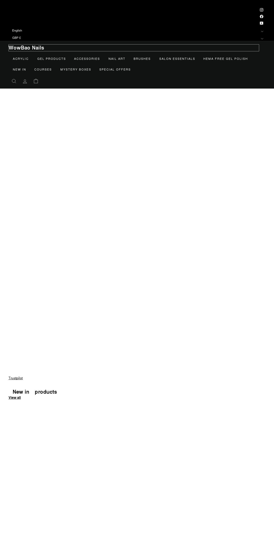 wowbaonails.com shopify website screenshot