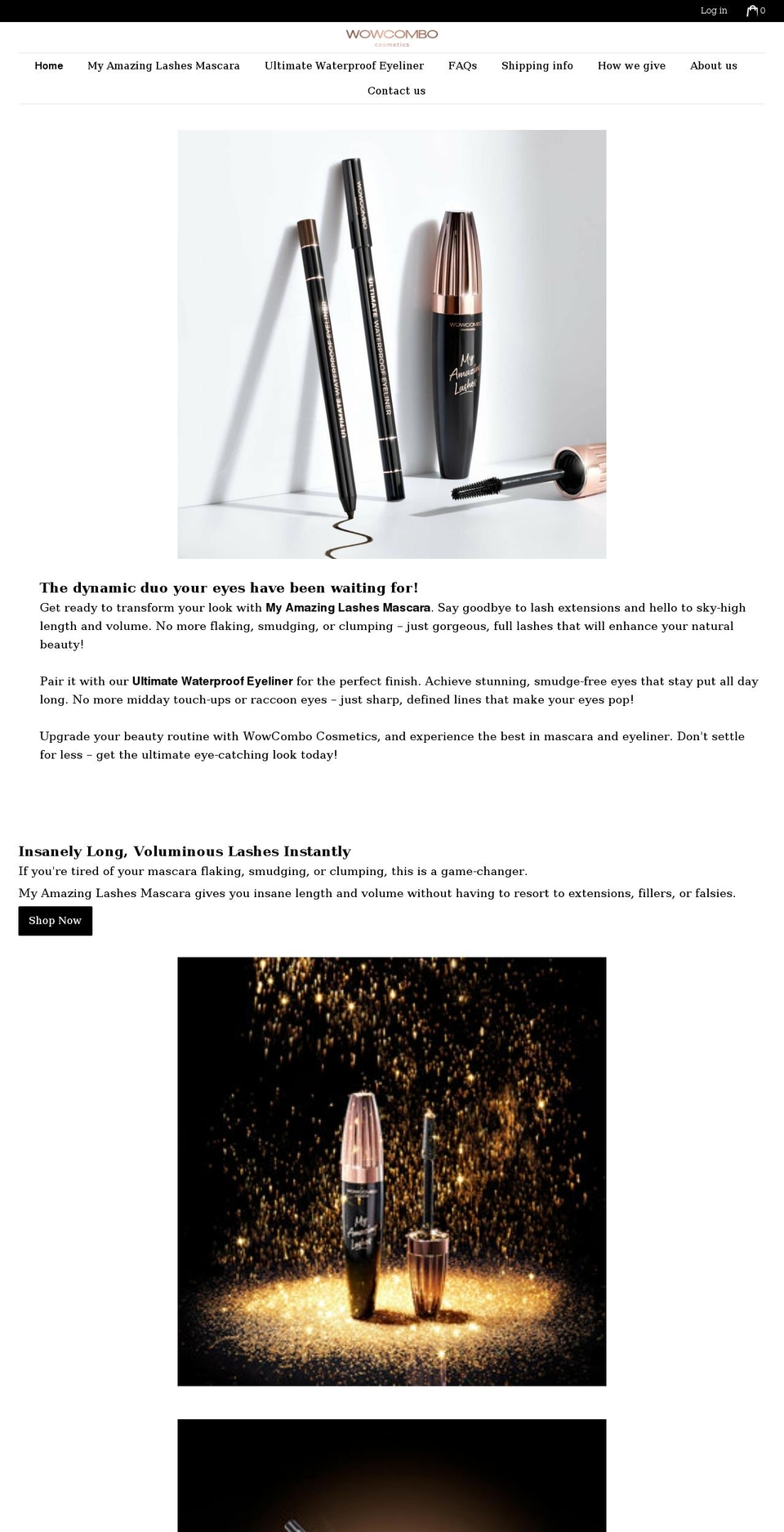 wowcombo.com shopify website screenshot