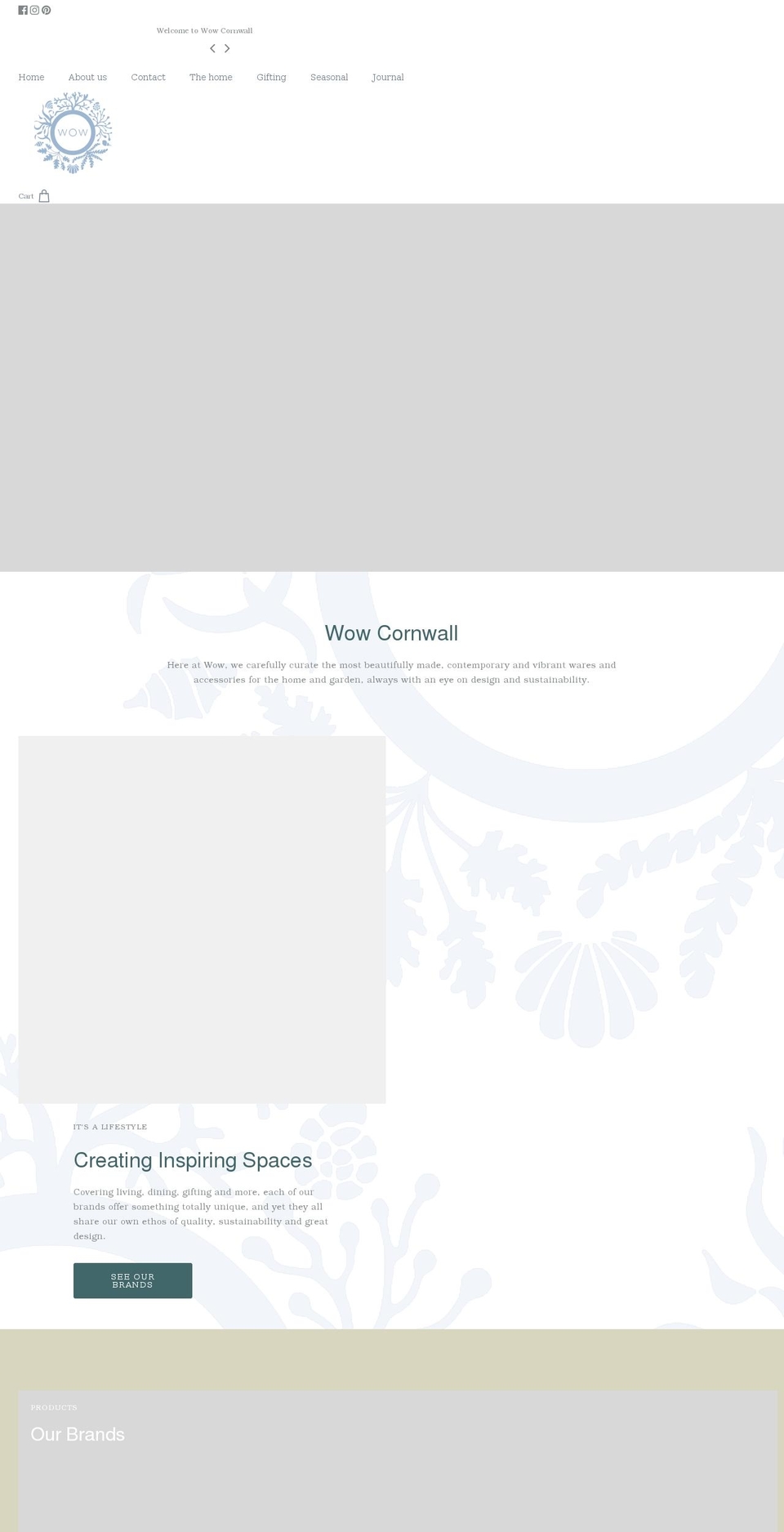 wowcornwall.co.uk shopify website screenshot