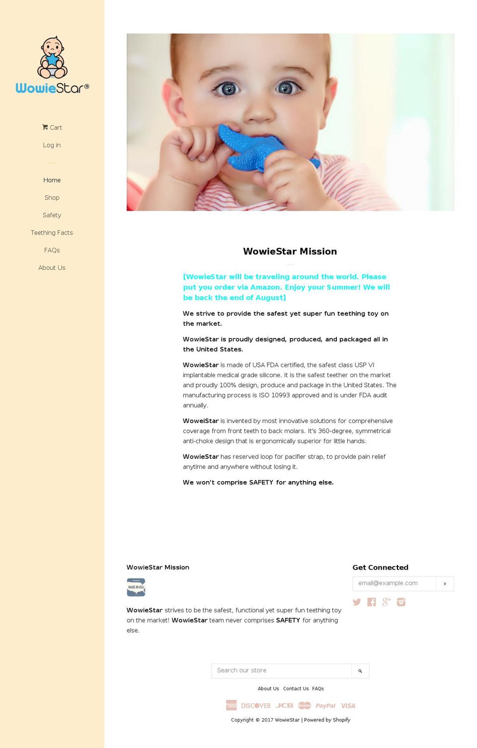 wowiestar.com shopify website screenshot