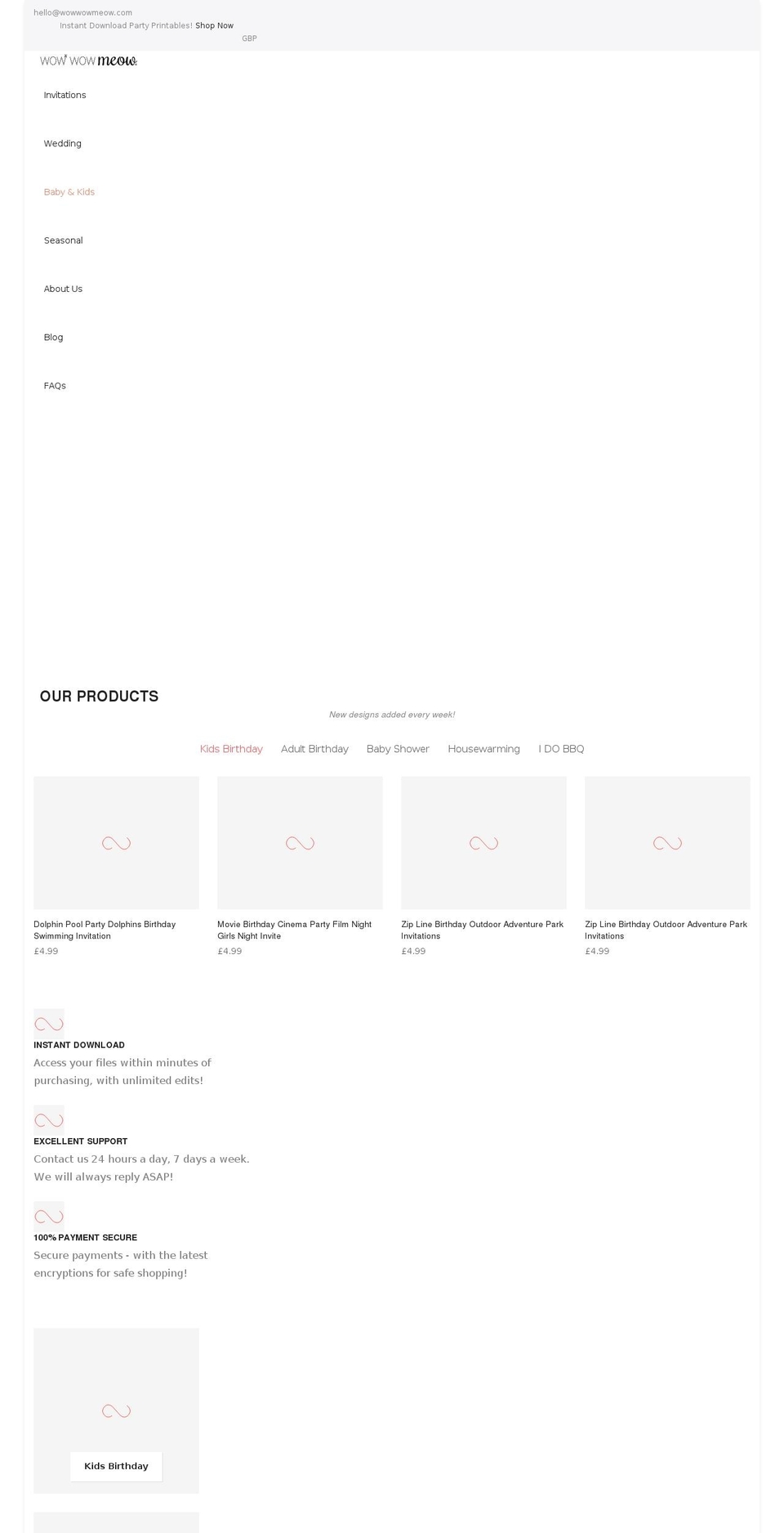 wowwowmeow.com shopify website screenshot