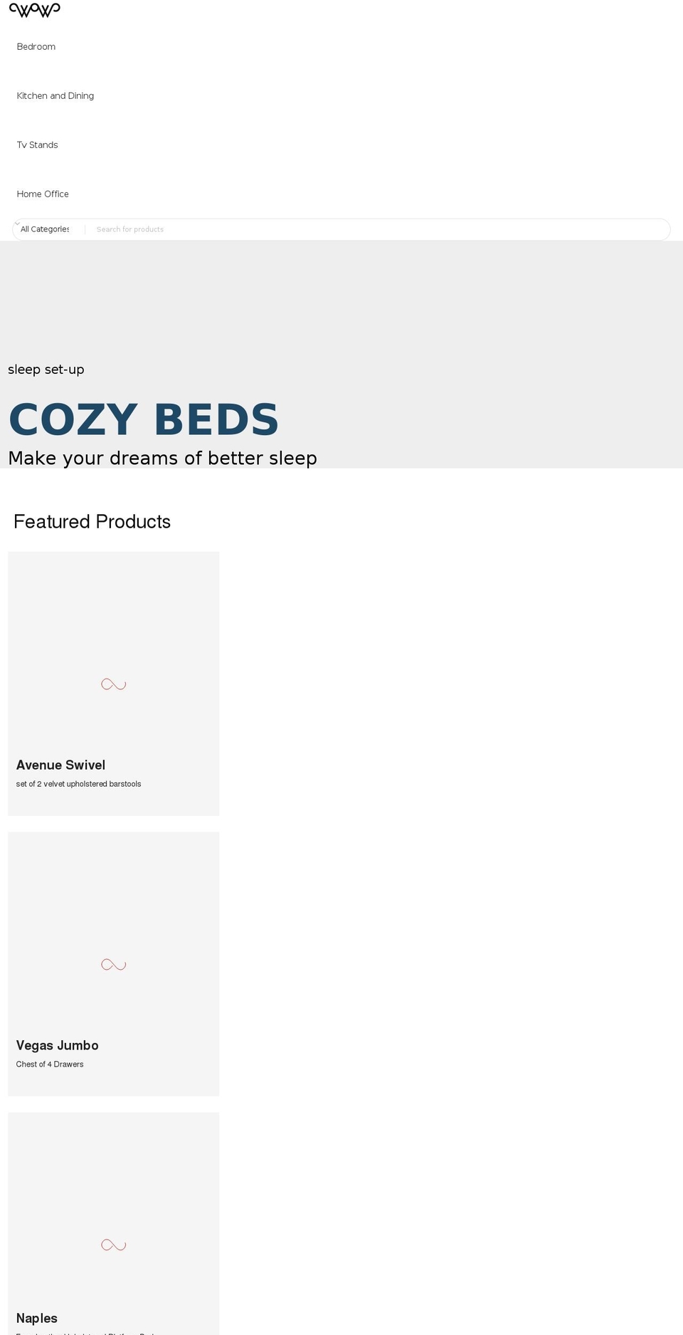 wp-furniture.com shopify website screenshot