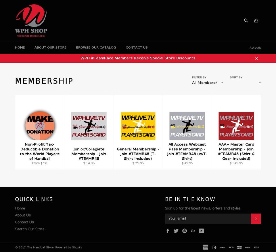 wphpass.com shopify website screenshot