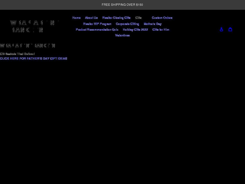 wrapartistbaskets.ca shopify website screenshot