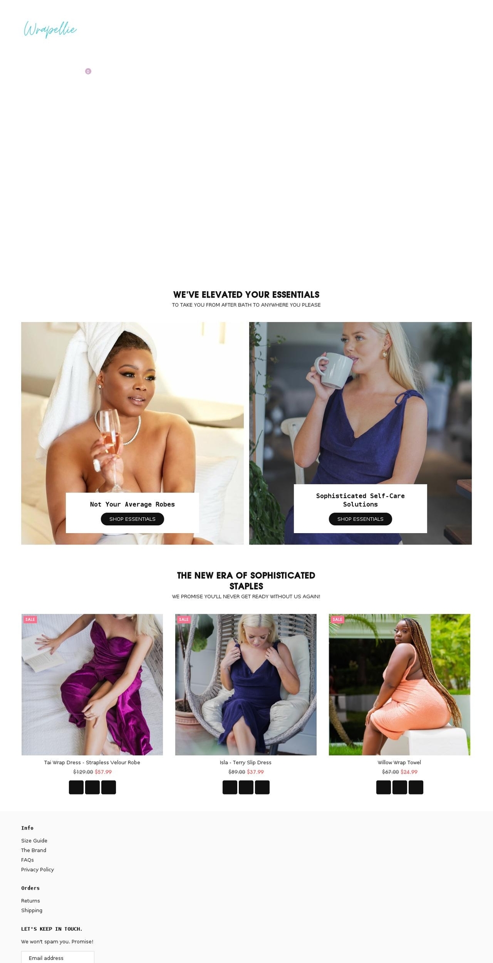 wrapellie.com shopify website screenshot