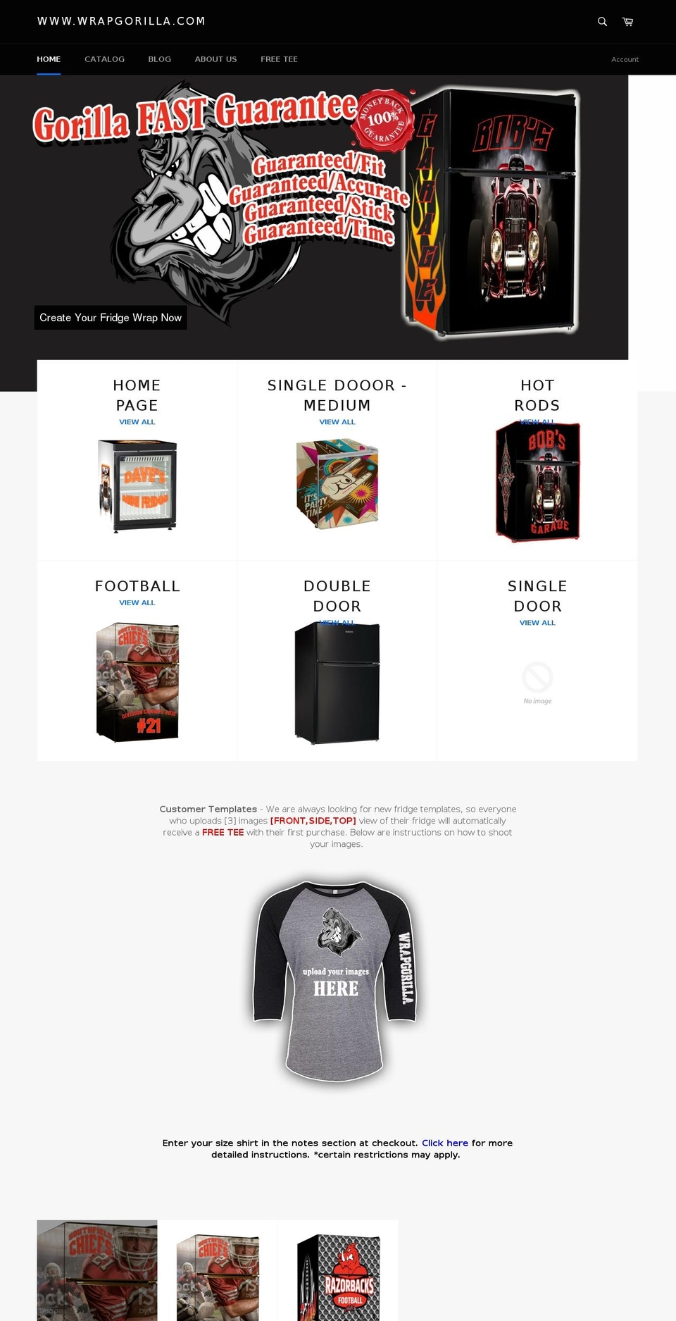 wrapgorilla.com shopify website screenshot